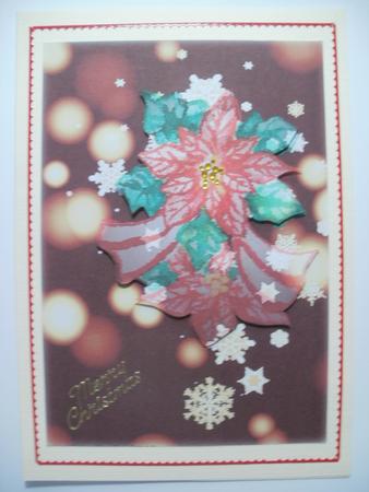 Merry Christmas-poinsettia by Wendy Smith