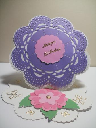 625 Flower Doily Easel by Wendy Smith