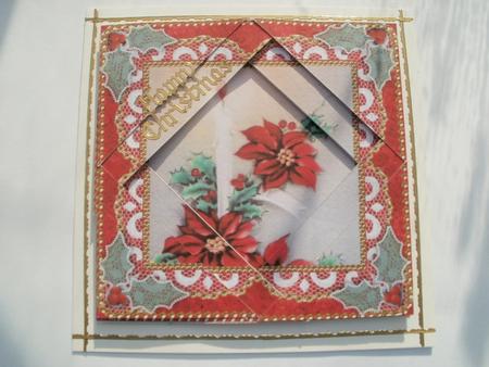 Christmas Candle Lace 5inch Triangle Edge Spiral Stacker by Wendy Smith