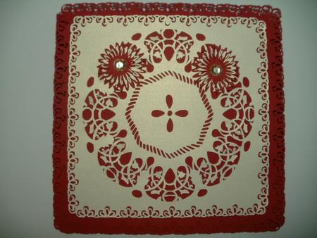 Fancy Flower Layered Card by Wendy Smith