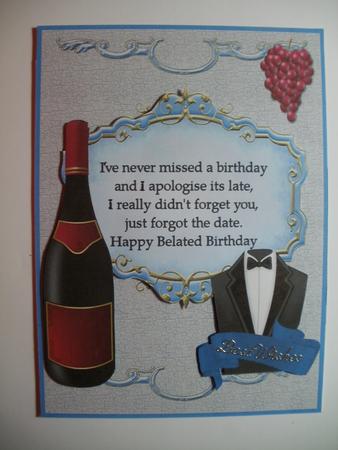 Belated Male Card by Wendy Smith