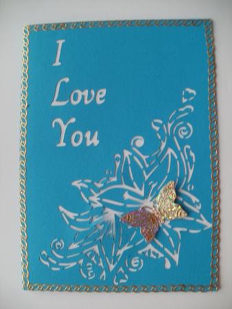 I Love You Card Silhouette Cutting File by Wendy Smith