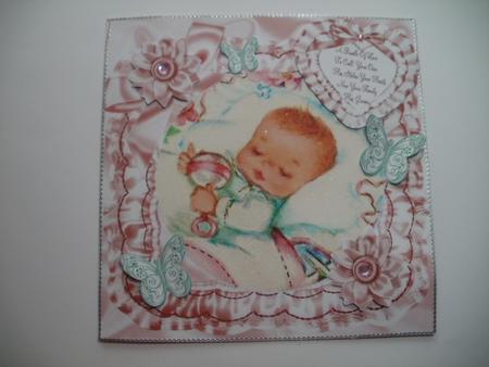 A Bundle of Love Vintage Baby Girl 8x8 by Wendy Smith