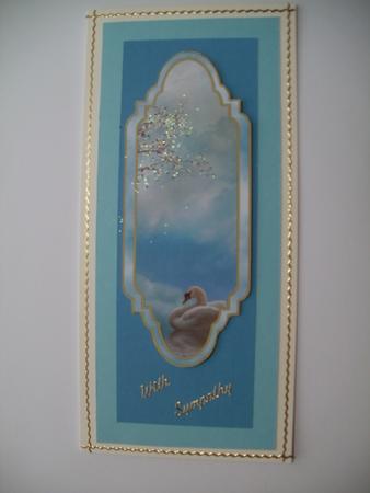 Beautiful Long Swan Card Topper by Wendy Smith