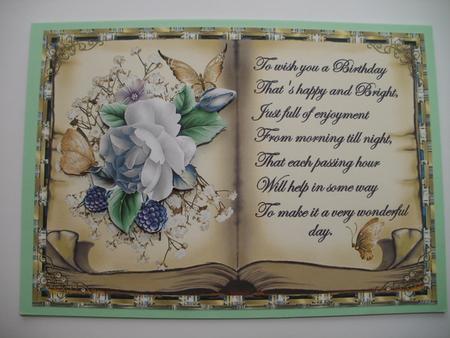 Birthday Rose Book Topper with Decoupage by Wendy Smith