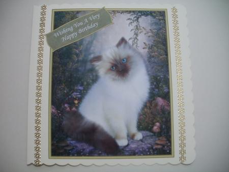 Sweet Kitten Card Topper 3 by Wendy Smith