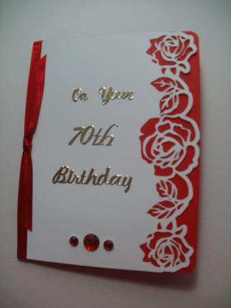 555 Rose Open Border Card by Wendy Smith