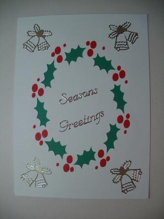 Christmas Wreath Card Template by Wendy Smith