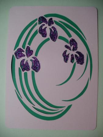 Iris Swirl Card Template by Wendy Smith