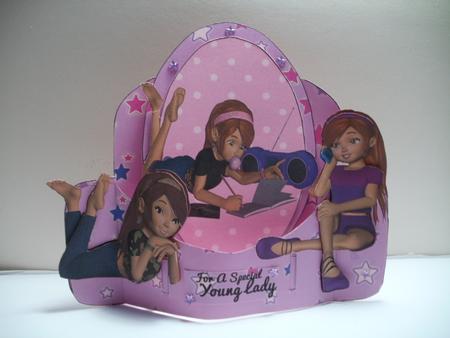 Go Girl Go Pull Push Card by Wendy Smith
