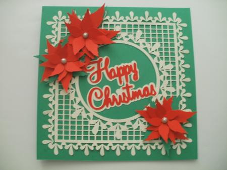 Poinsettia And Square Frame Topper by Wendy Smith