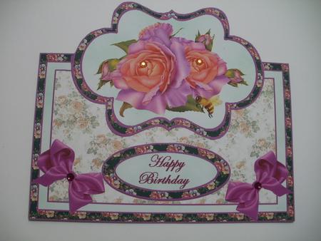 Lilac and Peach Roses Over the Edge by Wendy Smith
