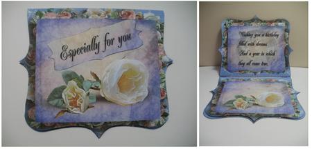 Bracket Easel White Rose by Wendy Smith