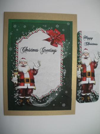 Christmas Santa Pockets and Bookmark by Wendy Smith