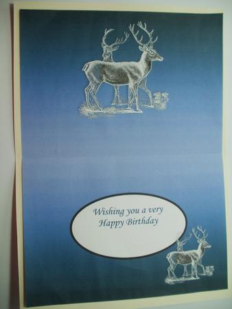 Frosted Stags Blue Insert by Wendy Smith