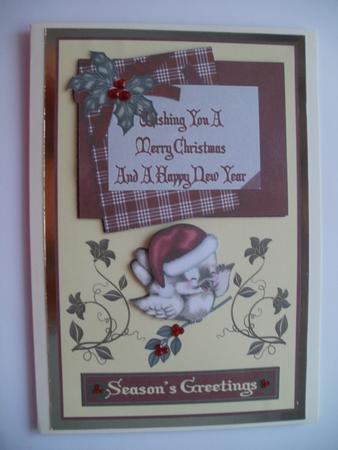 Christmas Red Robin Decoupage Topper by Wendy Smith