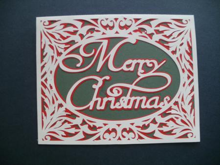 Christmas Card Template Merry Christmas 2 Layered by Wendy Smith