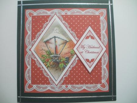Red Lantern My Husband 7in Double Diamond Topper by Wendy Smith