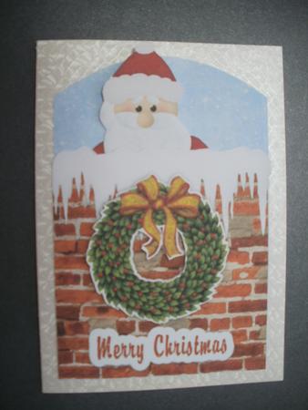 168 Santa in the Chimney by Wendy Smith
