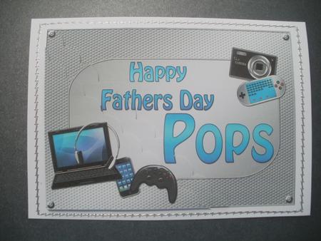 5x7 Gadgets N Gizmos Fathers Day Pops Scallop Corner Stac by Wendy Smith