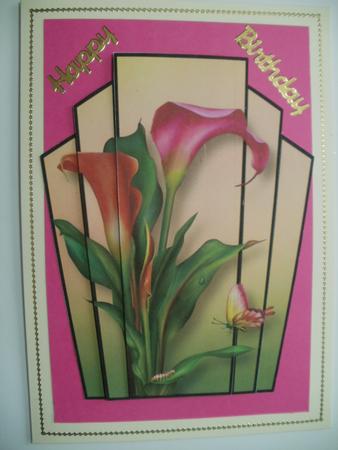 Art Deco Stacker Topper - Hot Calla Lilies by Wendy Smith