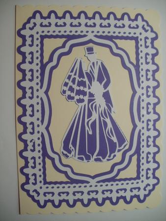 Wedding Peephole Card with Bride and Groom by Wendy Smith