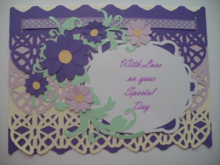 Layered Lacy Card with Flowers by Wendy Smith