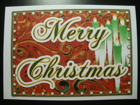 Red Christmas Topper & Blank Insert 2 by Wendy Smith