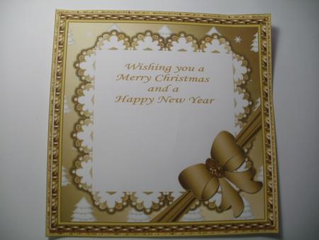 Blank Christmas Framed Insert with Bow 1 by Wendy Smith