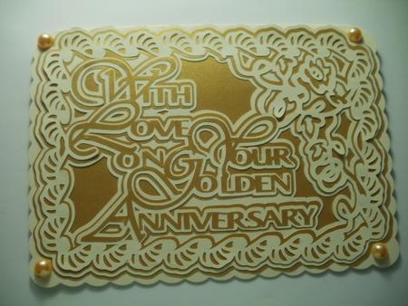 With Love on Your Golden Anniversary Card Silhouette by Wendy Smith