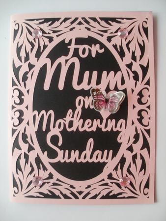 Mum On Mothering Sunday Decorative Card Template by Wendy Smith