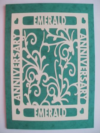 Emerald Wedding Anniversary Topper by Wendy Smith