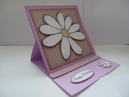 Daisy Easel Card Kit in with 3D Decoupage by Wendy Spackman