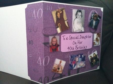 Purple Linen 40 Birthday A4 Backing Paper by Wendy Spackman