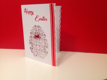 Happy Easter, Tatteerd lace card, Easter egg card, card template, svg cut files  by wendy vegt