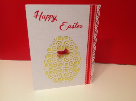 Happy Easter, Tatteerd lace card, Easter egg card, card template, svg cut files  by wendy vegt