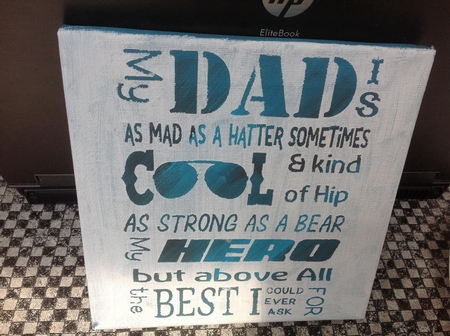 Fathers day, word art, cool dad, Quote, father, canvas sign cut file by wendy vegt