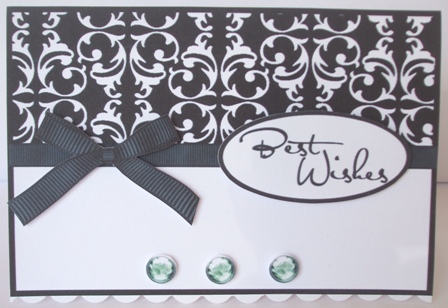 Elegant Black & White Card Topper by Wendy Rudd