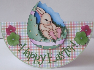 Easter Bunny Wobble Card #1 by Wendy Rudd