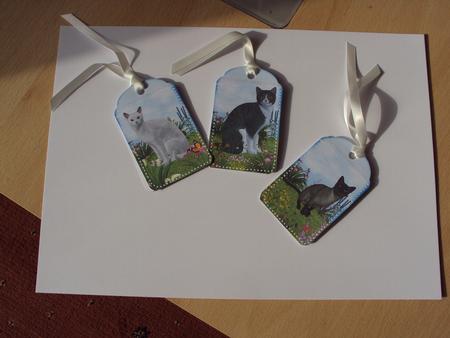Cat Tags2 by Wendy Freeman