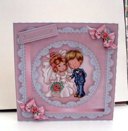 8x8 Cute Wedding Couple by Wendy Freeman