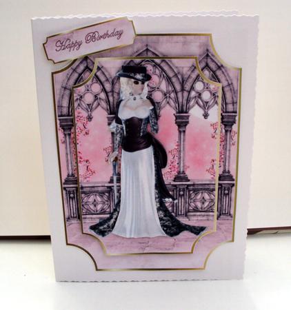 Vintage Lady on Pink by Wendy Freeman