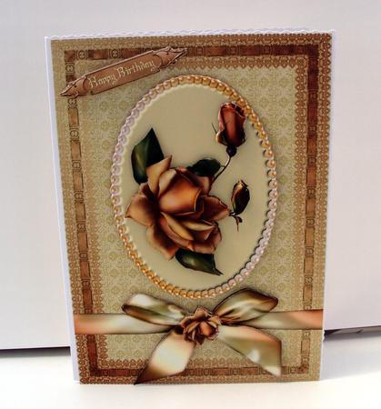 Pearls Roses and Lace with Decoupage by Wendy Freeman