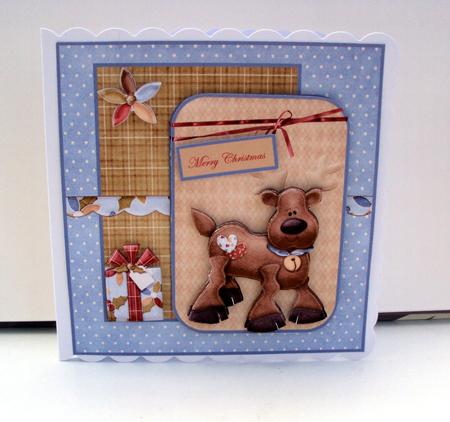 Reindeer and Present by Wendy Freeman