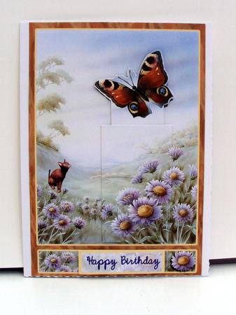 Peacock Butterfly Bookmark Card by Wendy Freeman