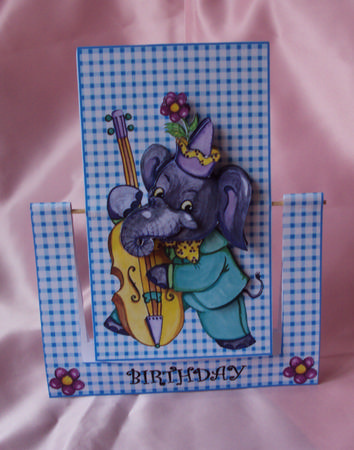 Eddy Elephant-spinner Card by Wendy Freeman