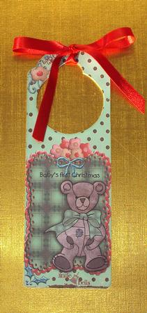 Baby's First Christmas Door Hanger by Wendy Freeman