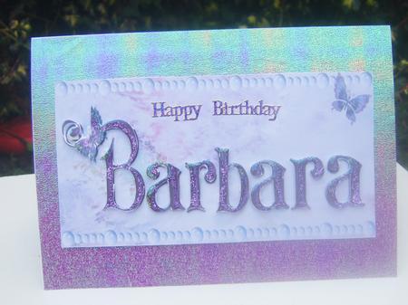 Barbara Name Topper with Butterflies by Wenona Elie