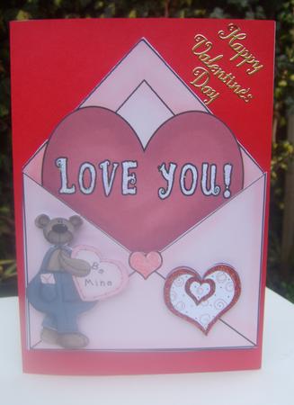 Valentine Envelope Bear by Wenona Elie