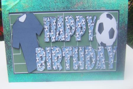 Football Fan Birthday (blue 2) Large Dl by Wenona Elie